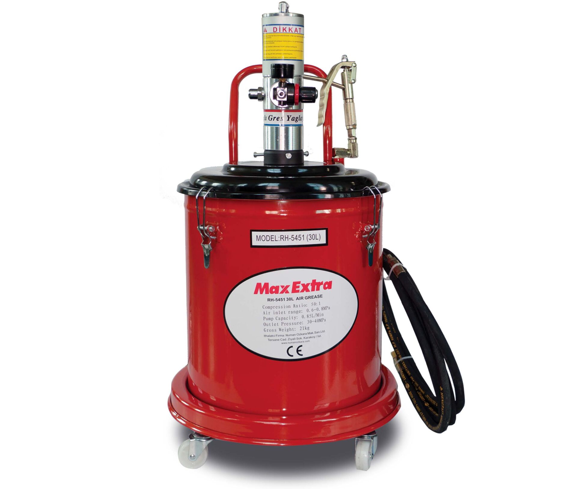 MAX EXTRA 50:1 Havalı Gres Pompası 30 Litre (MX14201)