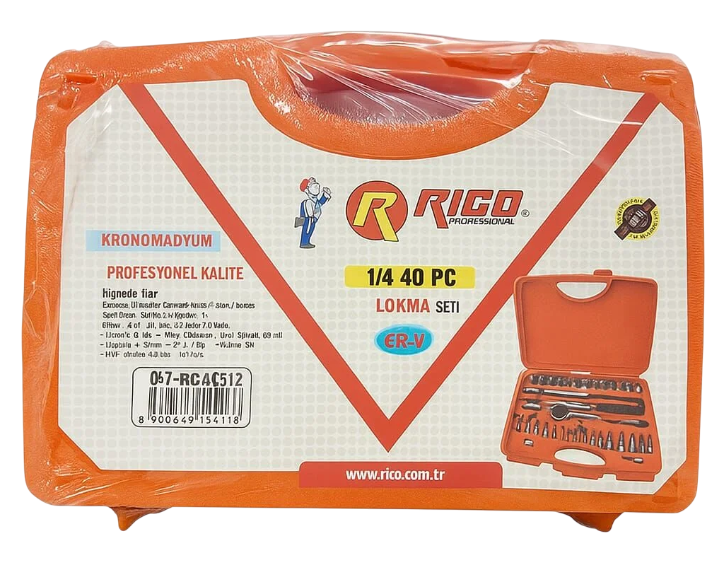 RiCO 1/4 Torx-Metrik Lokma Seti Takımı 40 Parça (007-RC4512)