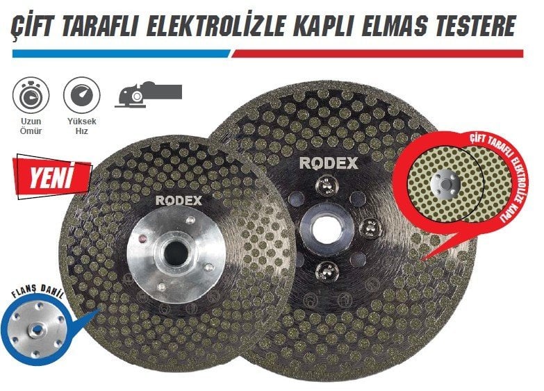 RODEX Çift Taraflı Elektrolizle Kaplı Elmas Testere