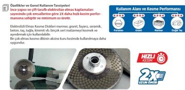 RODEX Çift Taraflı Elektrolizle Kaplı Elmas Testere