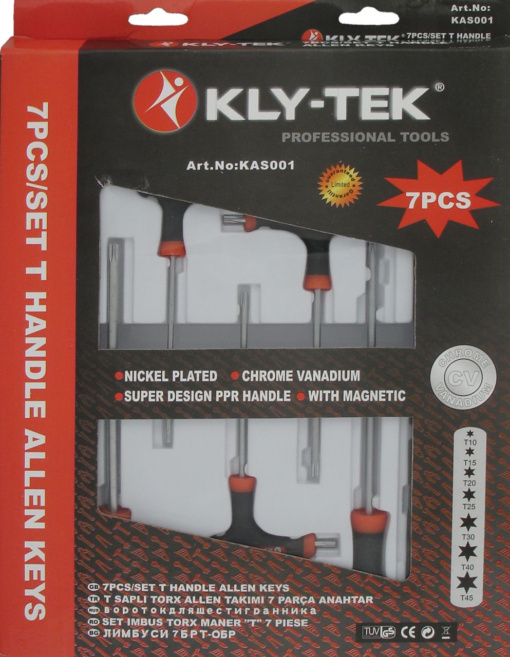 Klytek 7 Parça Saplı Allen Takımı Torx Tip