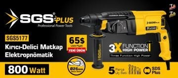 SGS5177 - 3 Joule Sds Plus Kırıcı Delici Matkap 800 Watt