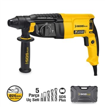 SGS5177 - SDS Plus Kırıcı Delici Matkap 26mm - 2.8 Joule - 800 Watt - 3 KG