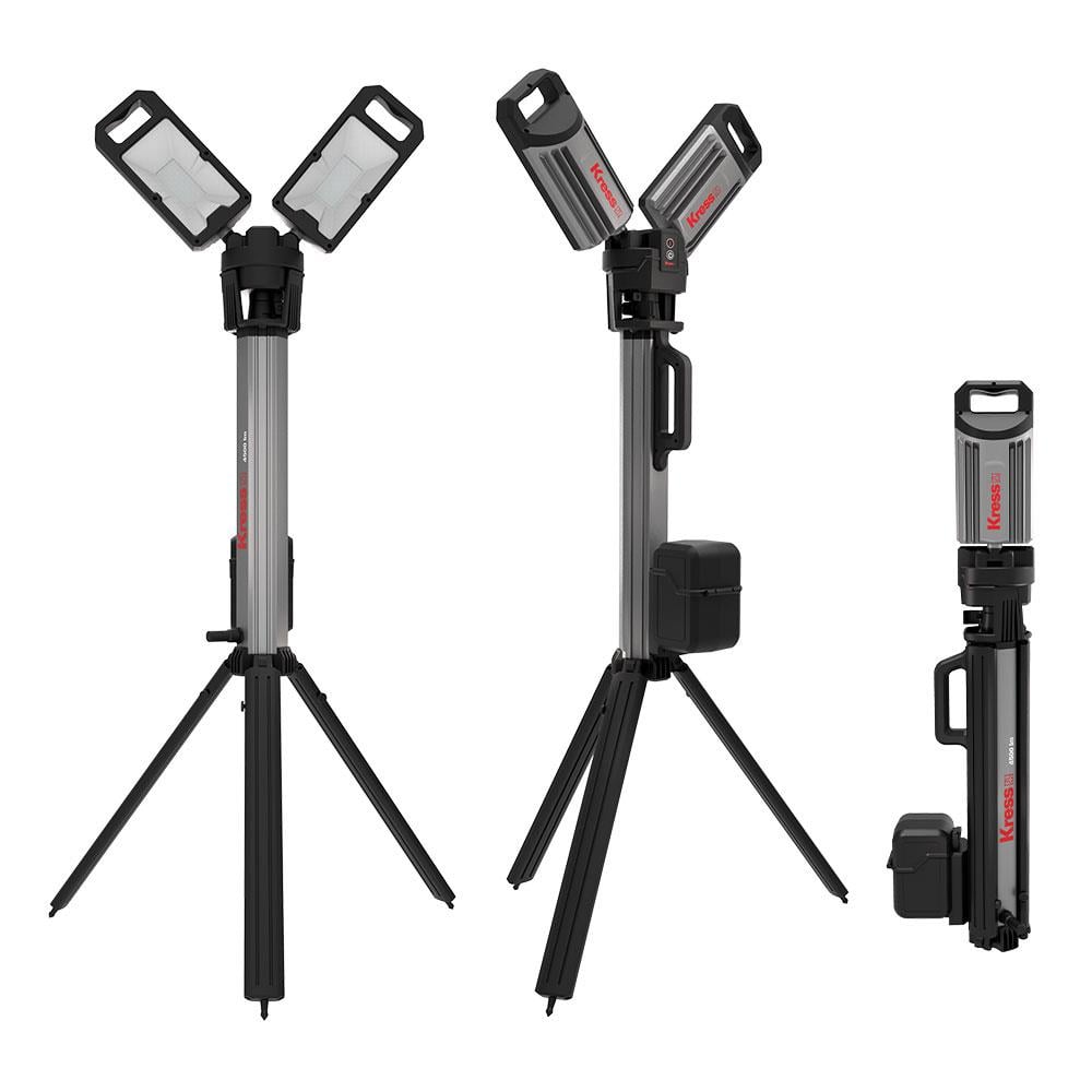 Kress KUF09.9 20Volt 2000/4500 Lümen Profesyonel Kule Tipi Teleskopik Katlanabilir LED Projektör (Akü Dahil Değildir)