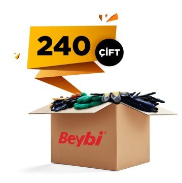 BEYBİ K41 Polyester Örme Nitril Eldiven 240 ÇİFT