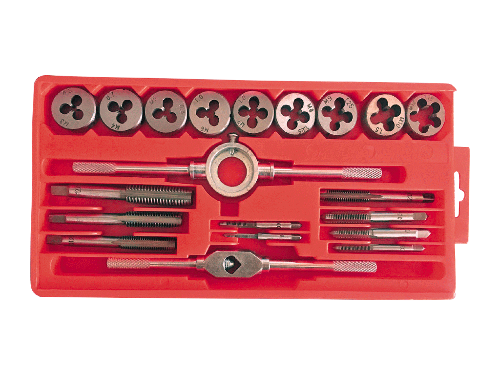 NT TOOLS NTKT01 - 20 Parça Pafta Klavuz Takımı Seti M3-M12
