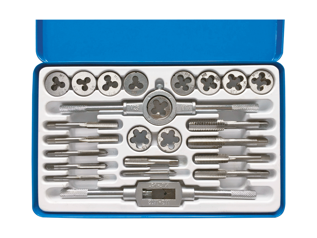 NT TOOLS NTKT02 - 24 Parça Pafta Klavuz Takımı Seti M5-M12