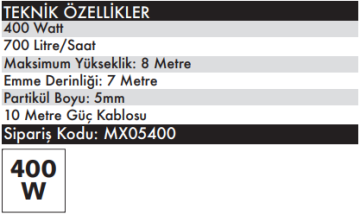 Max Extra QSB-JH-400 Temiz Su Dalgıç Pompası (400 Watt)