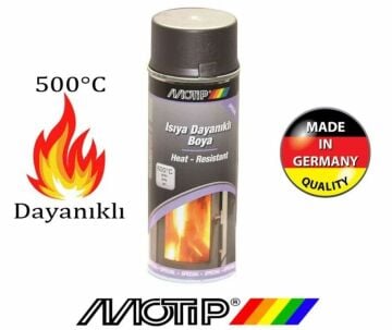 Motip Antrasit Gri 500° Derece Isıya Dayanıklı Yanmaz Sprey Boya 400 ML