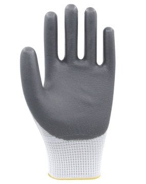 BEYBİ PN5 Gri Beyaz Polyester Örme Nitril İş Eldiveni 288 Çift
