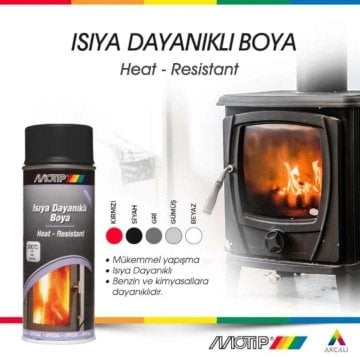 Motip Isıya Dayanıklı Yanmaz Mat Egsoz Mangal Fırın Boyası 400ML