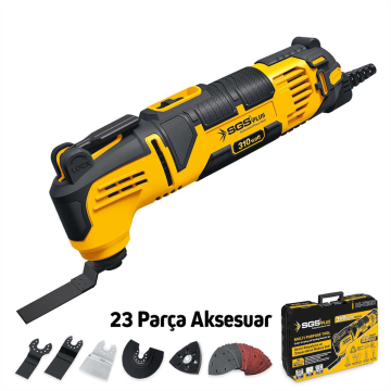 SGS5255 - 23 Parça Kesici Raspalama Zımparalama Makine Seti 310 Watt - Metal Ahşap Derz Kazıyıcı Kesici