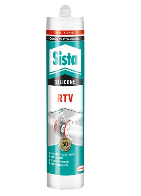 SİSTA Kırmızı RTV Yüksek Isı Silikonu 310 ML -