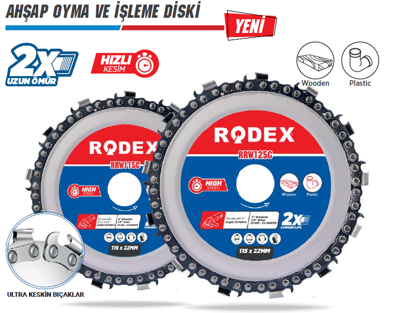 RODEX Ahşap Oyma ve İşleme Diski