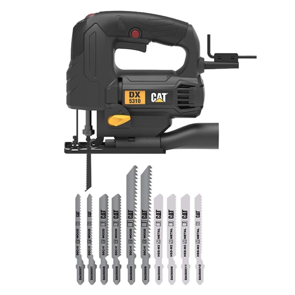 CAT DX5310 550Watt Profesyonel Devir Ayarlı Dekupaj Testere + DA06901 10 Parça Testere Ucu