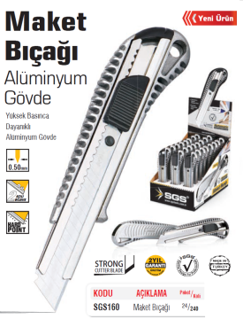 SGS160 Alüminyum Maket Bıçağı Profesyonel