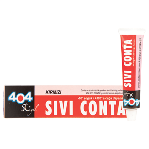 404 RTV Silikon Sıvı Conta Kırmızı 45 Gram - Yüksek Isıya Dayanıklı +300° Derece