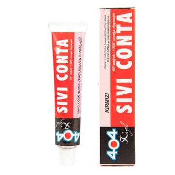404 Kırmızı Sıvı Conta Yapıştırıcı 45 Gram + 300 Dereceye Isıya Dayanıklı