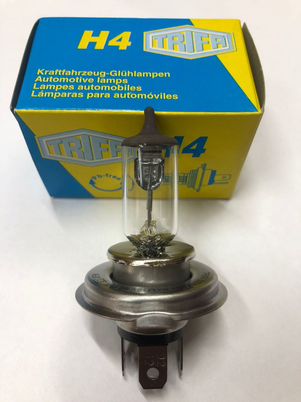TRİFA 01661 - 12 VOLT H4 43T 60/55 W Civalı Far Ampulü Tırnaklı