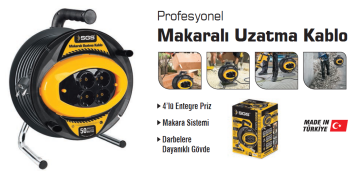 SGS Profesyonel Makaralı Uzatma Kablosu 3 x 2.5 - 50 METRE