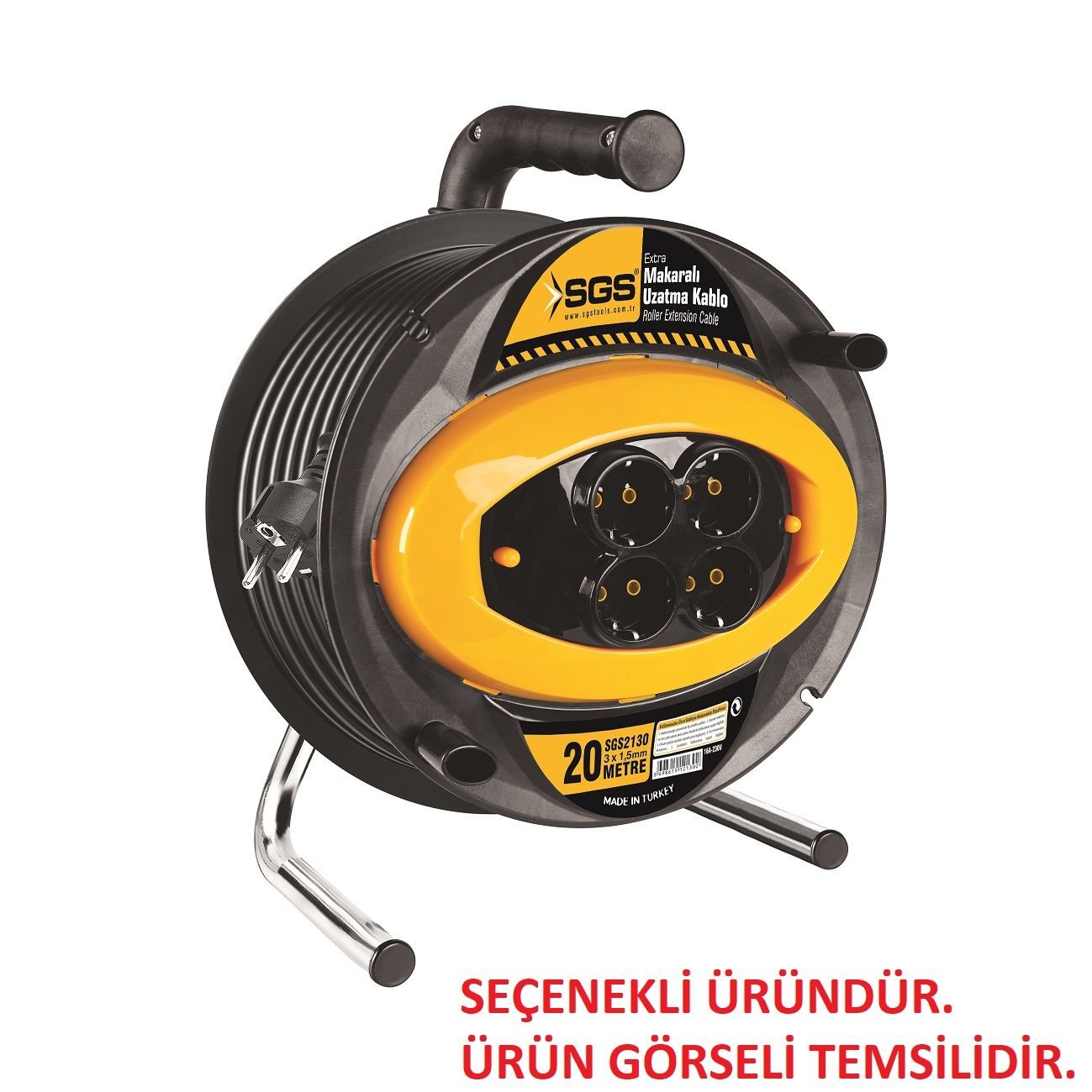 SGS Profesyonel Makaralı Uzatma Kablosu 3 x 2.5 - 50 METRE