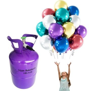 2.2 Kg Helyum Gazı - Uçan Balon Şişirme Gazı - Ses Değiştirme - Kullan At Tüp