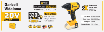SGS5500B - 20 Volt 2 Amper Aküsüz Darbeli Vidalama Kömürsüz Motor