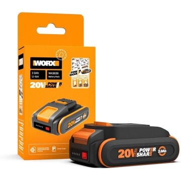 WORX WA3639 20Volt 2.0Ah. Li-ion PowerShare Yedek Akü