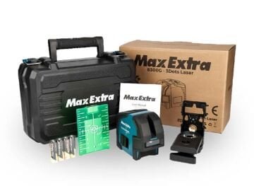 MAX EXTRA MXP8300G - 60 Metre Yeşil Lazerli Nokta Lazeri Şakül 3 Nokta 1 Alt 1 Üst 1 Orta