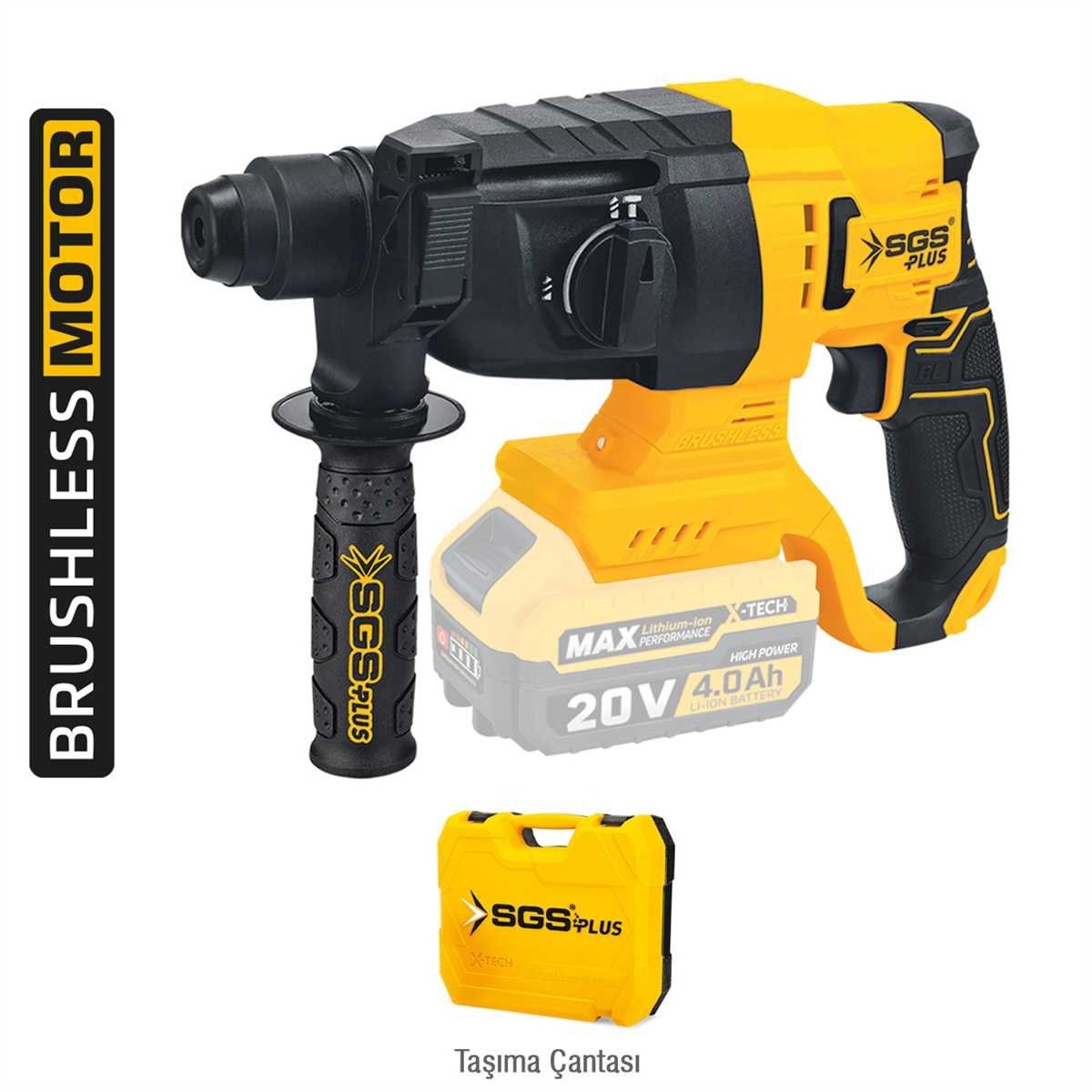 SGS5520B - Aküsüz 20 Volt 4 Amper - 1.8 Joule SDS Plus Darbeli Kırıcı Delici ( Solo Makina )