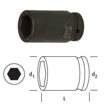 OSAKA Havalı Lokma Ucu Uzun 1'' 60 mm