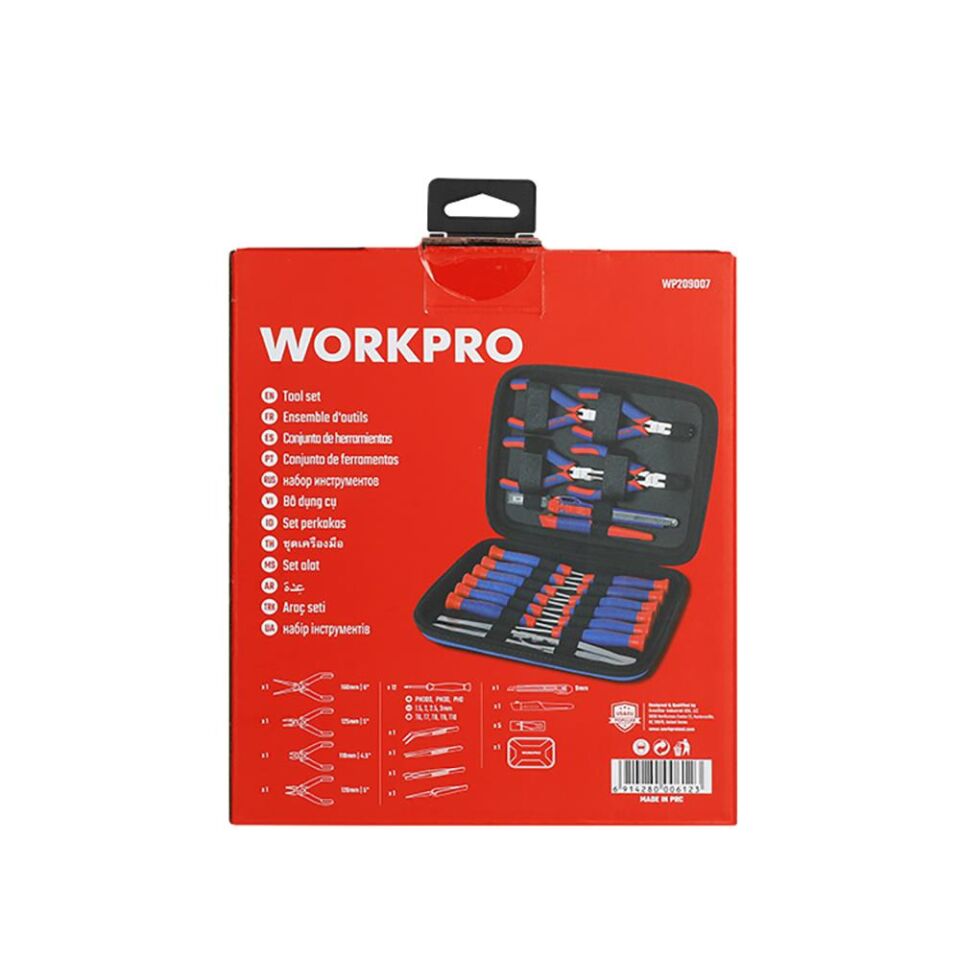 WORKPRO WP209007 27 Parça Profesyonel Hassas Tamir/Bakım Alet Seti
