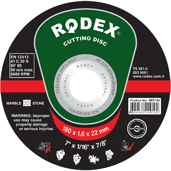 RODEX Mermer Kesme Taşları (Mermer , Tuğla , Seramik)