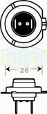 TRİFA H7 Halojen Ampul Koyu Mavi 12 Volt 55 Watt (10 Adet)
