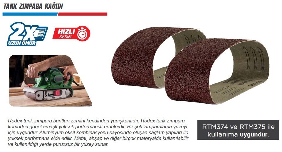 RODEX Tank Zımpara Kağıdı