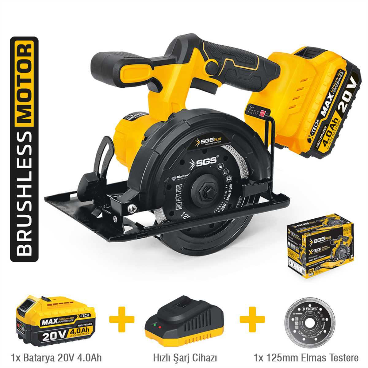 SGS5540 - 20 Volt 4 Amper 125mm Akülü Mermer Granit Fayans Makinası