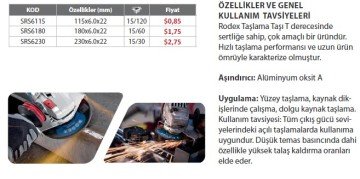 RODEX Çapak Alma Taşı