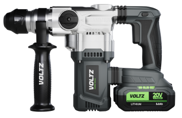 VOLTZ - 3.5 Joule - 20 Volt 5 Amper Akülü Kırıcı Delici Hilti SDS Plus (VZRH-20) Kömürsüz Motor