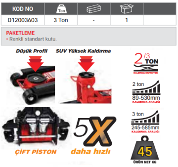 DHT Suv Garaj Krikosu 2/3 TON