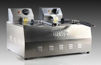 ÜRET Elektrikli Çiftli Büyük Boy Fritöz 5 + 5 Litre
