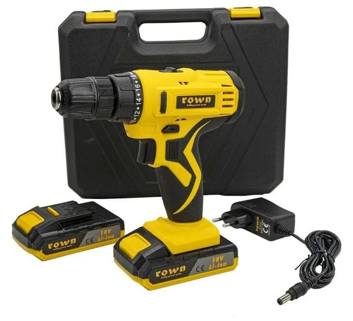 ROWN RN6018 Çift Akülü 18 Volt Akülü Matkap 1.3 Amper