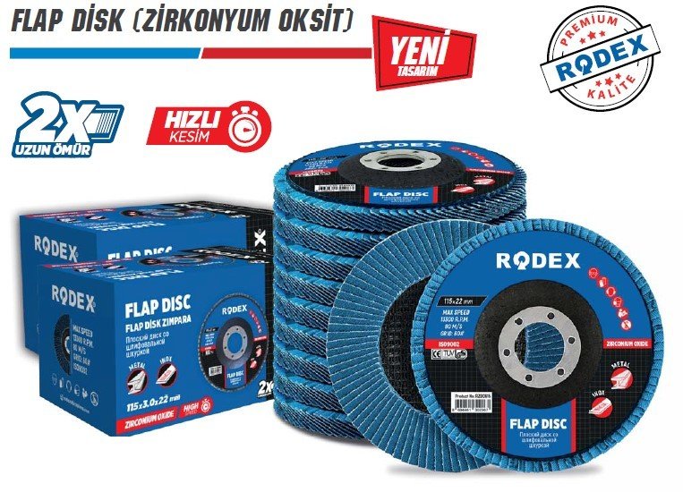 RODEX Zirkonyumlu Mavi Flap Disk