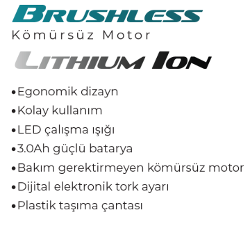 MAX EXTRA MXP6857 - 18 Volt 2 Amper Akülü Darbeli Tornavida