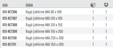RİCO RAYLI ÇEKTİRME MİLİ 80 x 100