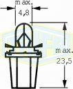 TRİFA Halojen Ampul Dipsiz 12 Volt 1,2 Watt Duylu (10 Adet)