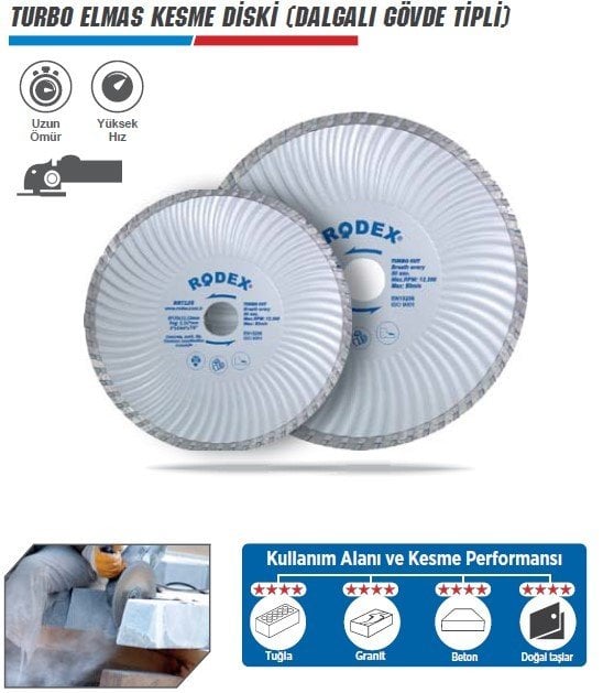 RODEX Turbo Elmas Kesme Diski Testere