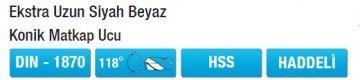 MAIER DIN 1870 HSS Konik Saplı NO:1 Extra Uzun Matkap Ucu