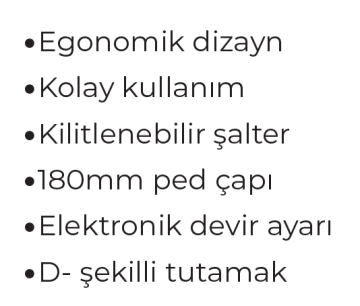 MAX EXTRA MX6165 - 180mm Elektrikli Polisaj Makinesi 1200 Watt