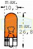 TRİFA Halojen Ampul 12 Volt Dipsiz 5 Watt Sarı (10 Adet)