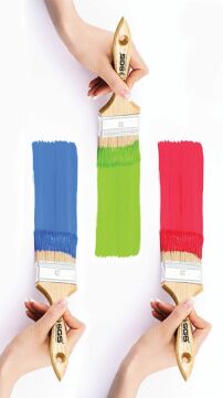 SGS4113 - Ahşap Saplı 3'' Kestirme Boyama Fırçası